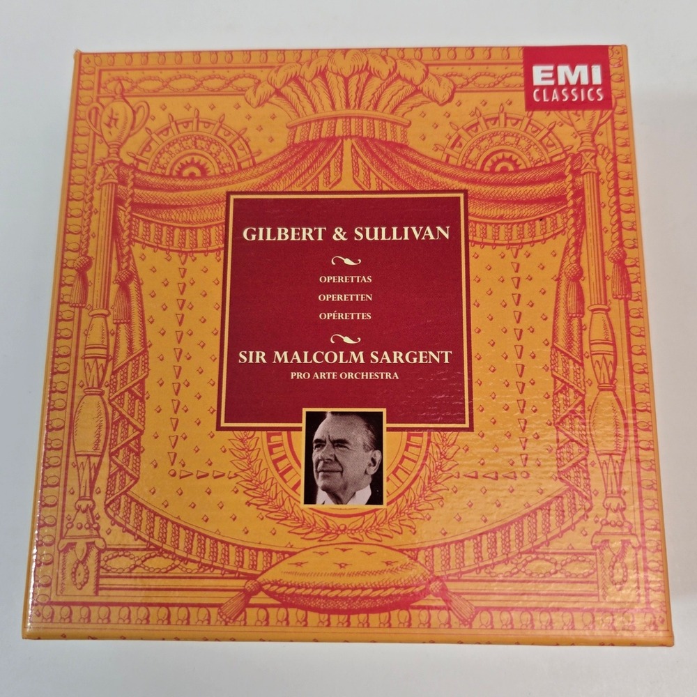 Gilbert & Sullivan - Operettas Sargent 16 CD EMI Classics Near Mint/EX Box Set